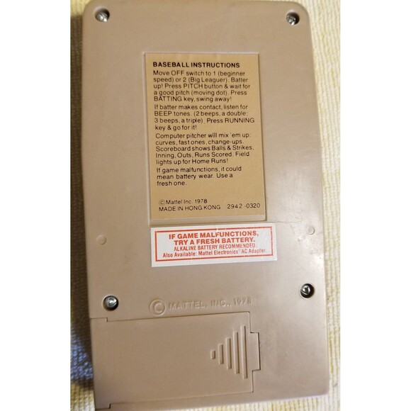 Vintage Mattel Electronics baseball Game 1978 WORKING - Picture 6 of 10